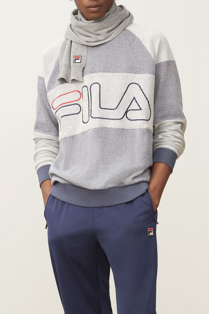 Fila Sweatshirt Mens Grey - Cooper - Philippines 9310654-YT